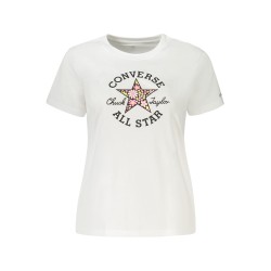 CONVERSE T-SHIRT MANICHE CORTE BAMBINA BIANCO