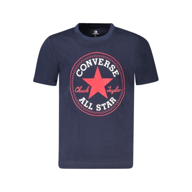 CONVERSE T-SHIRT MANICHE CORTE BAMBINO BLU