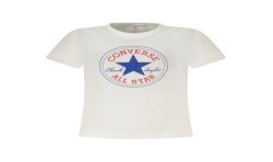 CONVERSE T-SHIRT MANICHE CORTE BAMBINO BIANCO