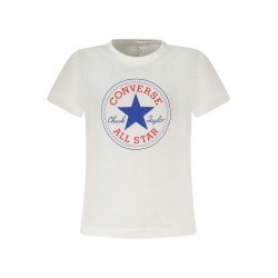CONVERSE T-SHIRT MANICHE CORTE BAMBINO BIANCO