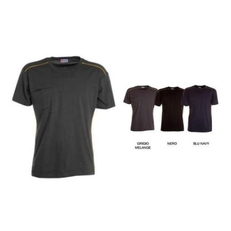 T-Shirt KOCISS con piping reflex 100% cotone jersey pettinato