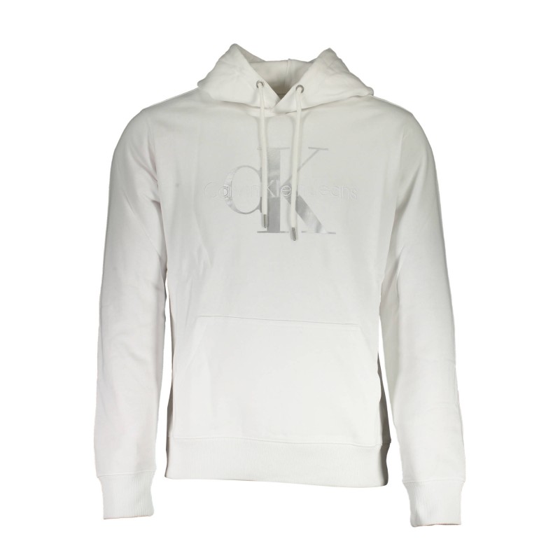 CALVIN KLEIN FELPA SENZA ZIP UOMO BIANCO