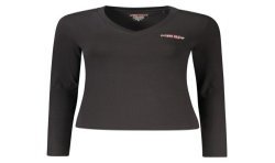 GUESS JEANS T-SHIRT MANICHE LUNGHE DONNA NERO