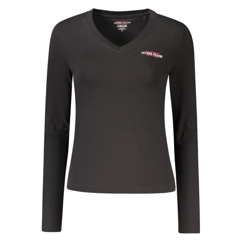 GUESS JEANS T-SHIRT MANICHE LUNGHE DONNA NERO