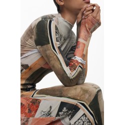 DESIGUAL ABITO LUNGO DONNA BEIGE