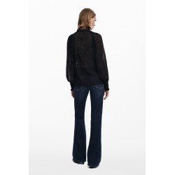 DESIGUAL CAMICIA MANICHE LUNGHE DONNA NERO