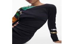 DESIGUAL ABITO LUNGO DONNA NERO