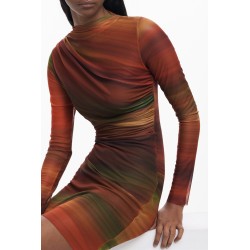 DESIGUAL ABITO CORTO DONNA ARANCIO