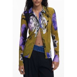 DESIGUAL CAMICIA MANICHE LUNGHE DONNA VERDE