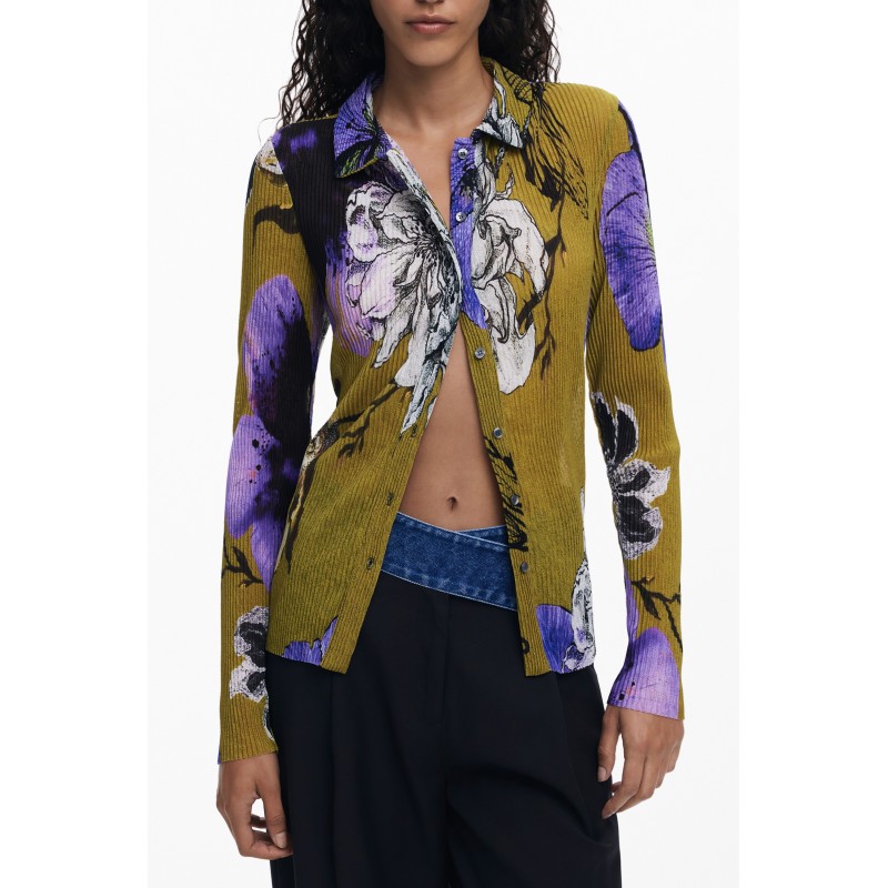 DESIGUAL CAMICIA MANICHE LUNGHE DONNA VERDE