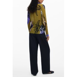 DESIGUAL CAMICIA MANICHE LUNGHE DONNA VERDE