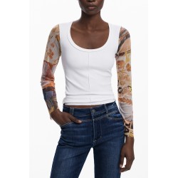 DESIGUAL MAGLIA DONNA BIANCO