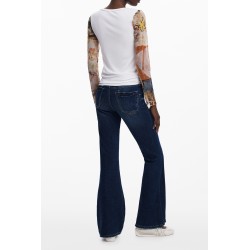 DESIGUAL MAGLIA DONNA BIANCO