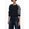 DESIGUAL MAGLIA DONNA NERO