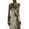 DESIGUAL ABITO LUNGO DONNA VERDE