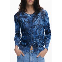 DESIGUAL CARDIGAN DONNA BLU