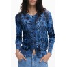 DESIGUAL CARDIGAN DONNA BLU