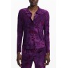 DESIGUAL CAMICIA MANICHE LUNGHE DONNA VIOLA
