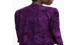 DESIGUAL CAMICIA MANICHE LUNGHE DONNA VIOLA