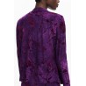 DESIGUAL CAMICIA MANICHE LUNGHE DONNA VIOLA