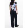 DESIGUAL T-SHIRT MANICHE CORTE DONNA NERO