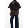 DESIGUAL PONCHO DONNA MARRONE