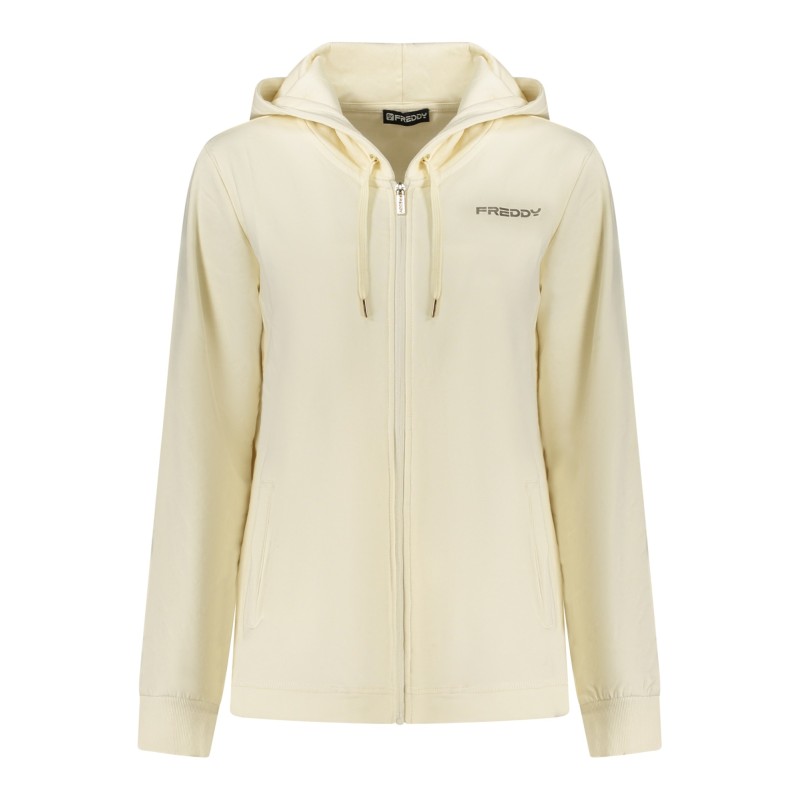FREDDY FELPA CON ZIP DONNA BIANCO