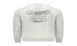 NORWAY 1963 FELPA CON ZIP UOMO GRIGIO