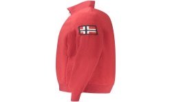 NORWAY 1963 FELPA CON ZIP UOMO ROSSO