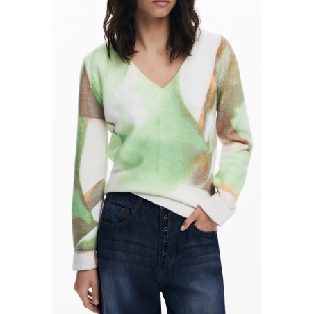 DESIGUAL MAGLIA DONNA VERDE