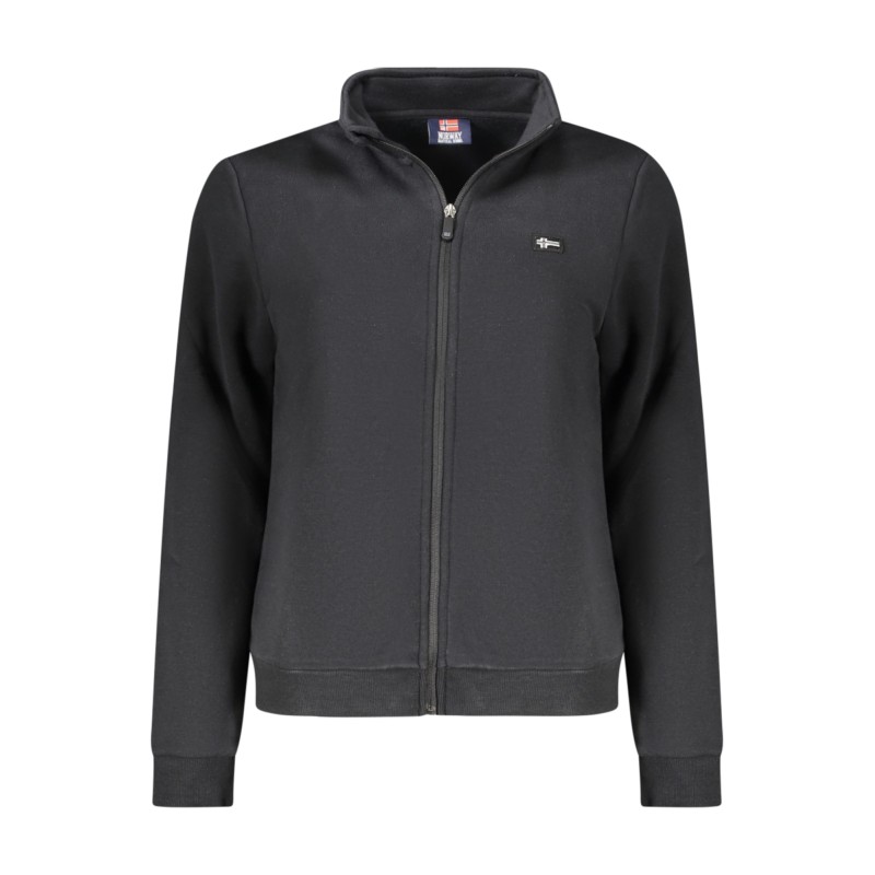 NORWAY 1963 FELPA CON ZIP DONNA NERO