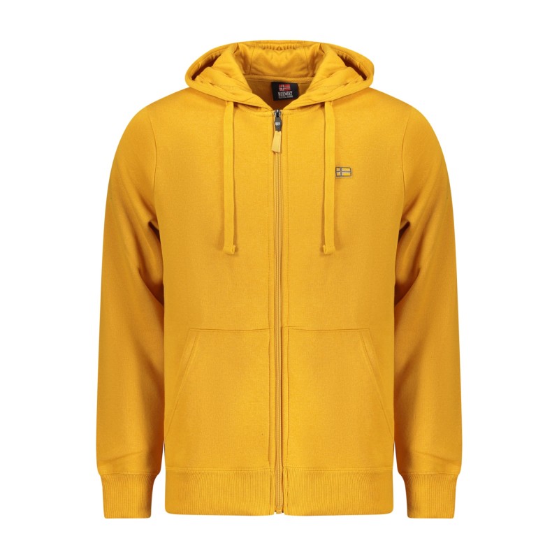 NORWAY 1963 FELPA CON ZIP UOMO GIALLO
