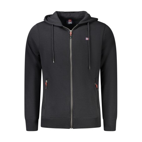 NORWAY 1963 FELPA CON ZIP UOMO NERO