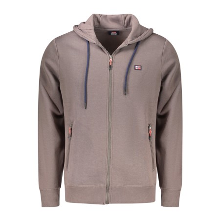 NORWAY 1963 FELPA CON ZIP UOMO MARRONE