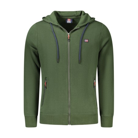 NORWAY 1963 FELPA CON ZIP UOMO VERDE