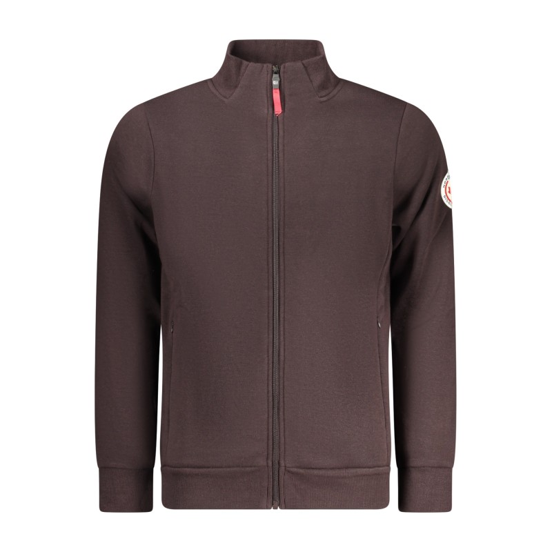 NORWAY 1963 FELPA CON ZIP UOMO MARRONE