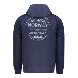NORWAY 1963 FELPA CON ZIP UOMO BLU