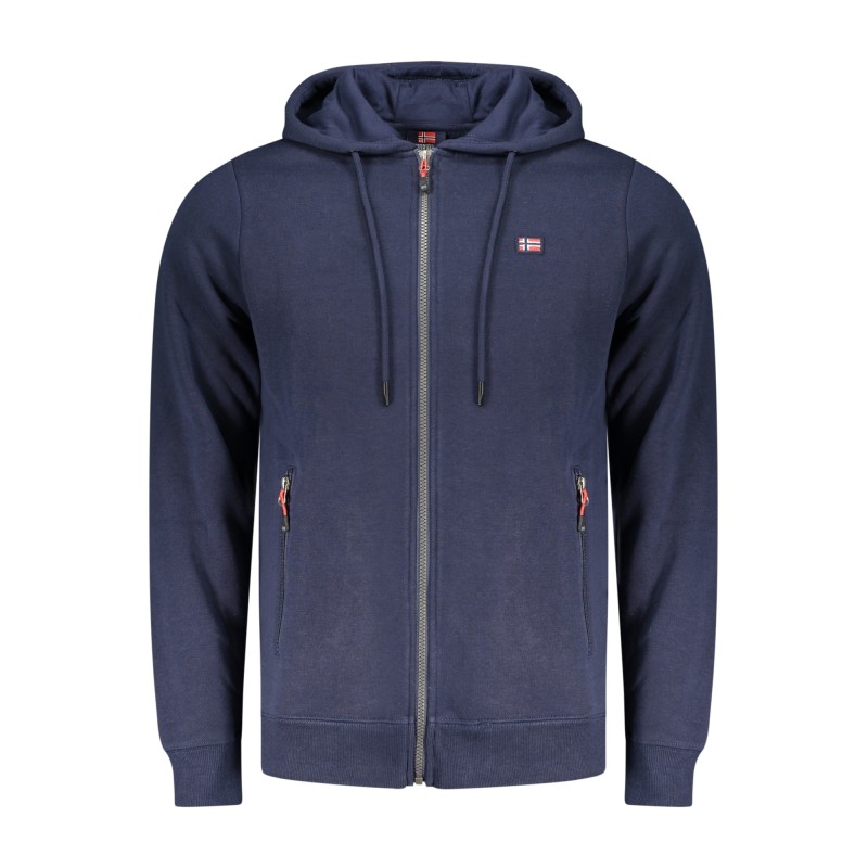 NORWAY 1963 FELPA CON ZIP UOMO BLU