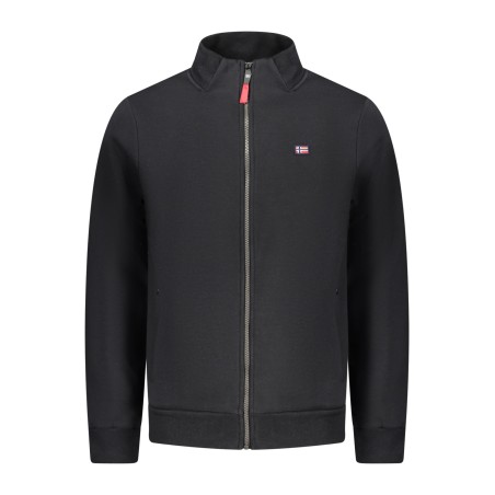 NORWAY 1963 FELPA CON ZIP UOMO NERO