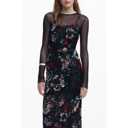 DESIGUAL ABITO LUNGO DONNA NERO