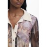 DESIGUAL CAMICIA MANICHE LUNGHE DONNA BEIGE