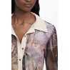 DESIGUAL CAMICIA MANICHE LUNGHE DONNA BEIGE