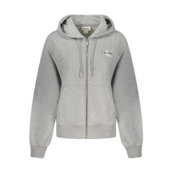 CALVIN KLEIN FELPA CON ZIP DONNA GRIGIO