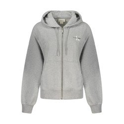 CALVIN KLEIN FELPA CON ZIP DONNA GRIGIO