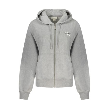 CALVIN KLEIN FELPA CON ZIP DONNA GRIGIO