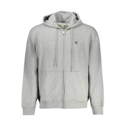 CALVIN KLEIN FELPA CON ZIP UOMO GRIGIO