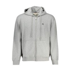 CALVIN KLEIN FELPA CON ZIP UOMO GRIGIO