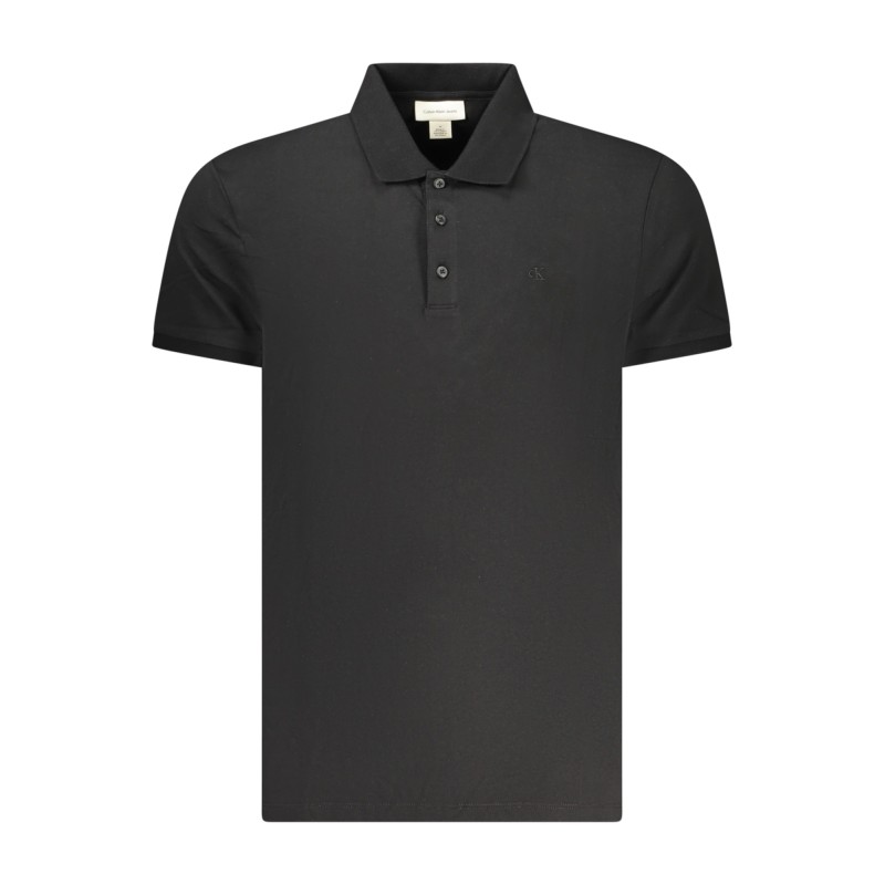 CALVIN KLEIN POLO MANICHE CORTE UOMO NERO