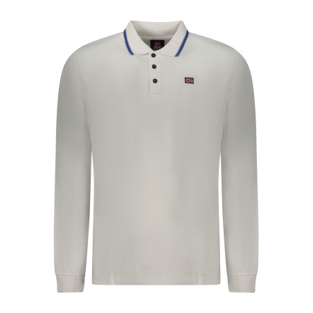 NORWAY 1963 POLO MANICHE LUNGHE UOMO BIANCO