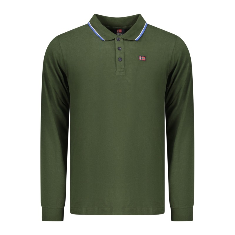 NORWAY 1963 POLO MANICHE LUNGHE UOMO VERDE
